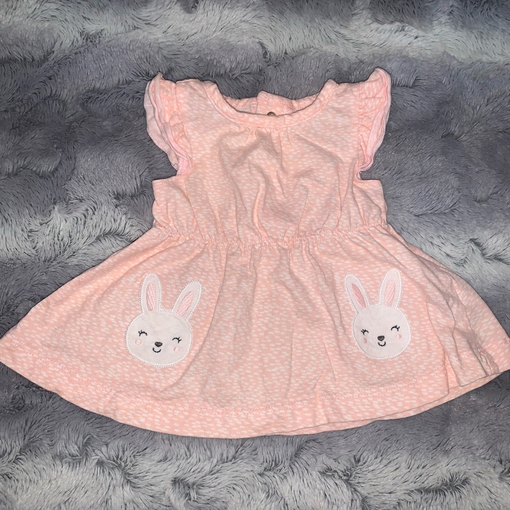 🌹Carters pink infant bunny shirt NB
